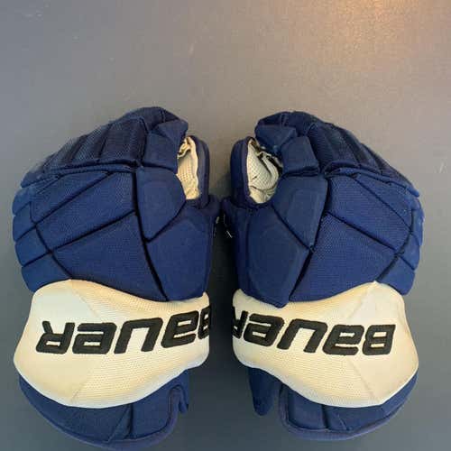 Blue Used Bauer Vapor X60 14" Pro Stock Gloves