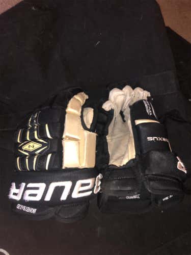 Black Used Bauer Nexus 14" Pro Stock Gloves