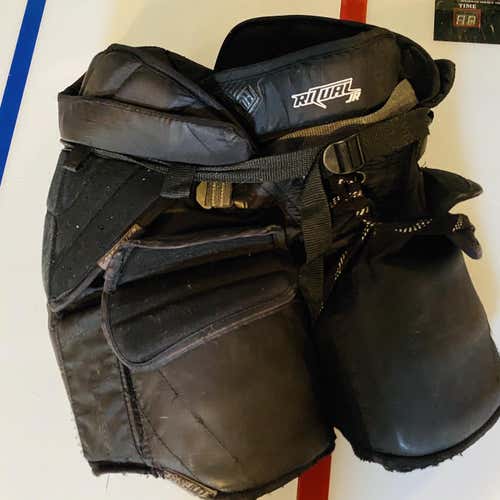 Warrior Ritual Jr. Hockey Goalie Pants, Used Junior, Small