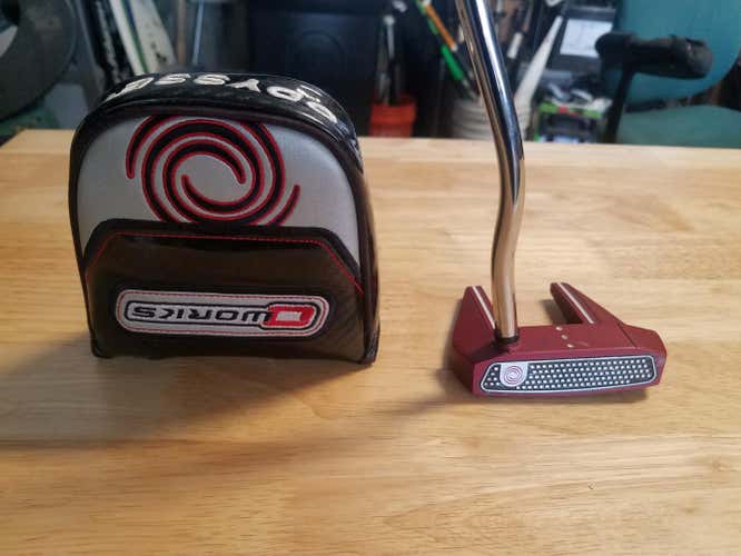 Used Men's Odyssey Left Handed Mallet O-Works 7 Putter 32"