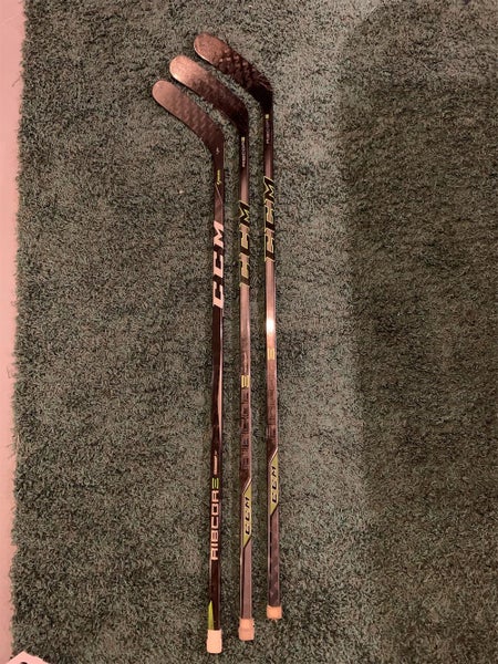 2Used Left Handed RibCor Reckoner Mid Pro Stock Hockey Stick 1 Ccm Trigger 2