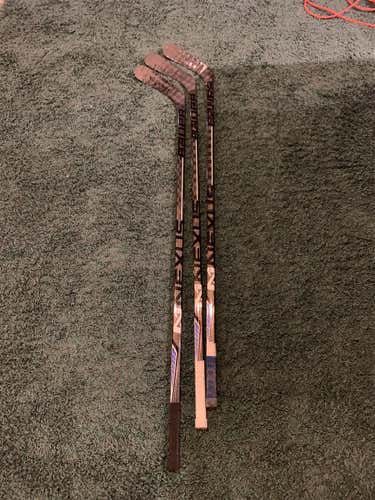 3 Pack Used Left Handed Nexus 8000 Mid Pro Stock Hockey Stick