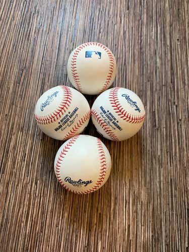 New Rawlings 4 Pack Baseballs ( MLB Practice)