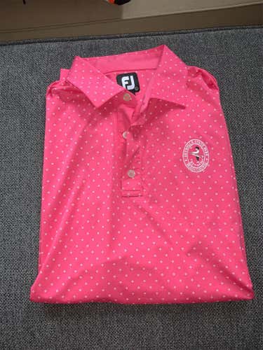 Pink Men's Large Footjoy Shirt