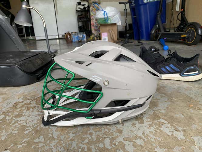 Cascade S Helmet Grey with Chrome Green Mask