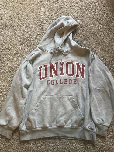 Union College Gray Medium Used Hoodie