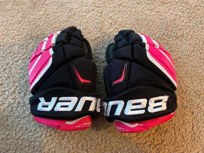 Pink Used Bauer Vapor X80 10"  Gloves