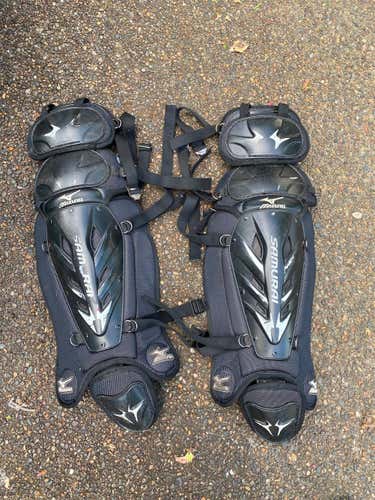 Black Used Mizuno Samurai Catcher's Leg Guard