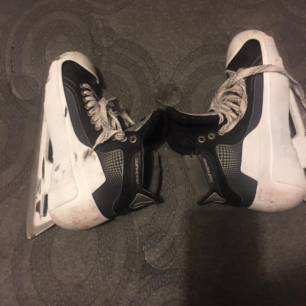 Used Bauer Supreme One75 EE (Extra Wide) Size 10.5 Hockey Goalie Skates