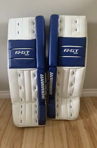 Blue Used Senior 32" Warrior Ritual GT Goalie Leg Pads