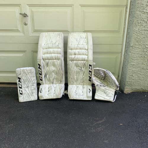 White Used 32" Regular Extreme Flex 3.9  Goalie Full Set