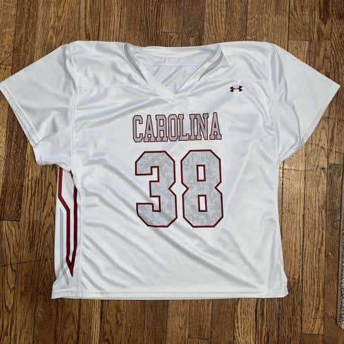[GAME WORN] South Carolina Lacrosse White Game Jersey #38 (2017) [XL]