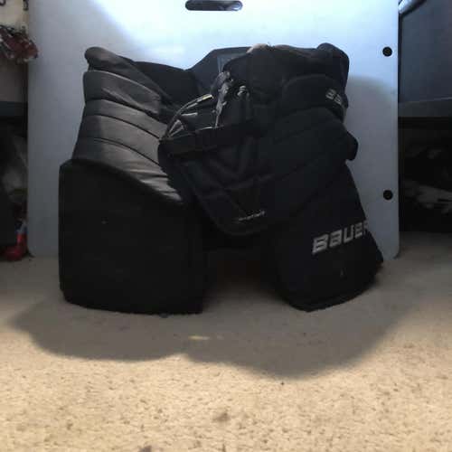 Black Used Large Bauer Supreme S190  Hockey Goalie Pants