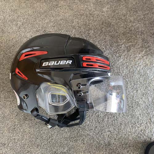 Black Used Medium Bauer Re-Akt 75  Helmet