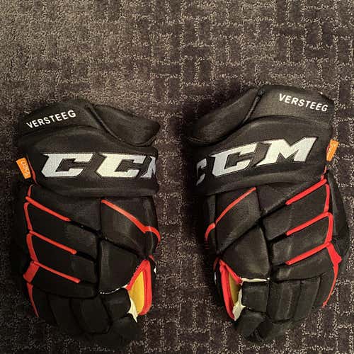 Black Used CCM Jetspeed FT1 13" Pro Stock Gloves