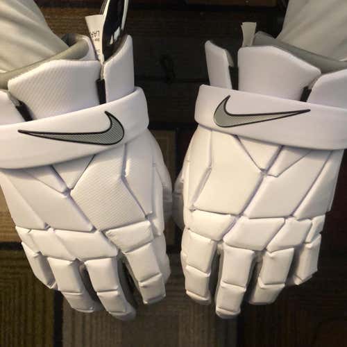 White New Nike Vapor Elite Lacrosse Gloves