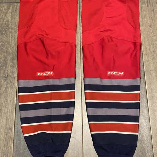 Red Senior Large CCM Pro Stock Socks