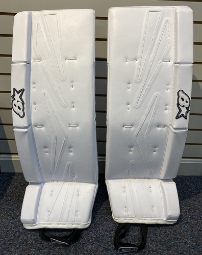 New 31+1" Brian's NetZero Int Goalie Leg Pads All White