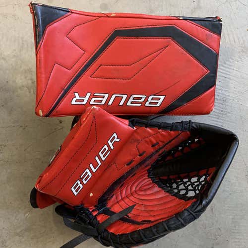 Junior Red Blocker & Glove Set