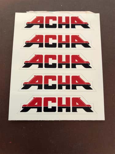 5 ACHA Helmet Stickers