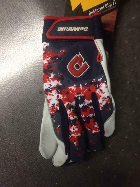 New DeMarini Digi Camo II Adult Batting Gloves Red/Camo XX-Large 