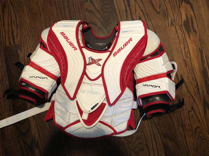 Used Large Intermediate Bauer Vapor 1X Goalie Chest and Arm Protector  Goalie Chest Protector