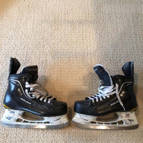 Used Bauer Supreme Total One EE (Extra Wide) Pro Stock Size 9.5 Hockey Skates