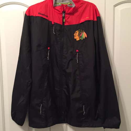 Chicago Blackhawks Pro Stock Track Jacket 2016-2017 Reebok Warm-Up Jacket