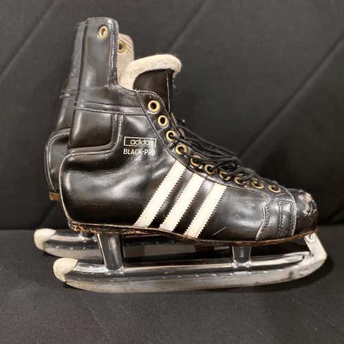 RARE Vintage Adidas Black-Pro Ice Hockey Skates | Size 8