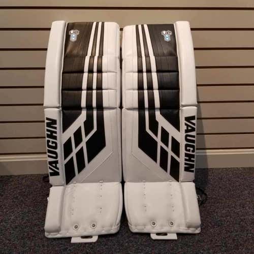New 30+2" Vaughn Velocity VE8 Int. Goalie Leg Pads White/Black