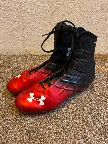 Red Men's Molded Cleats Under Armour