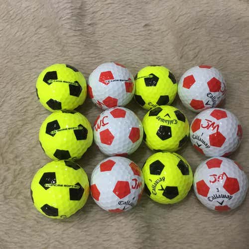 Used Callaway Truvis Chrome soft X 12 Golf Balls