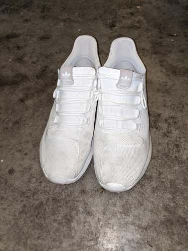White Used Adult Men's 11.5 (Women's 12.5) Adidas Shoes