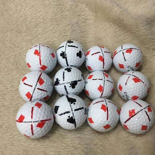 Used Callaway Truvis Chrome Soft 12 Golf Balls