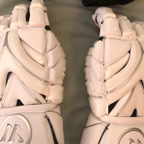 White New Player Warrior Rabil 12" Lacrosse Gloves