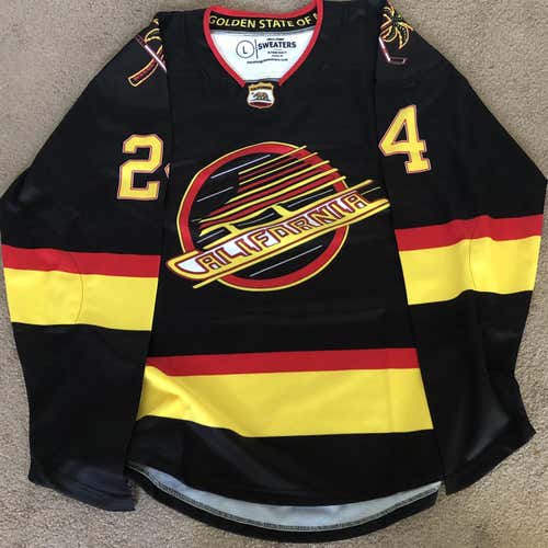 Black California Hockey Jersey (retro Canucks)