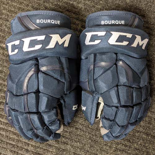 *NEW* CCM HG12 Gloves, 13" - Gabriel Bourque Pro Stock (Avalanche, Navy Blue)