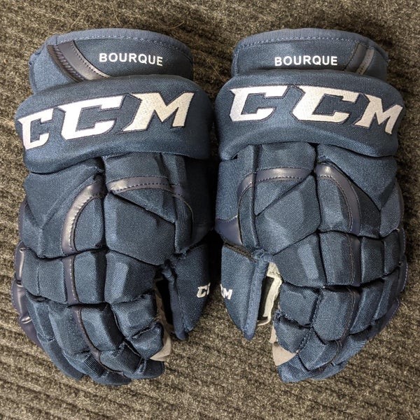 *NEW* CCM HG12 Gloves, 13" - Gabriel Bourque Pro Stock (Avalanche, Navy Blue)