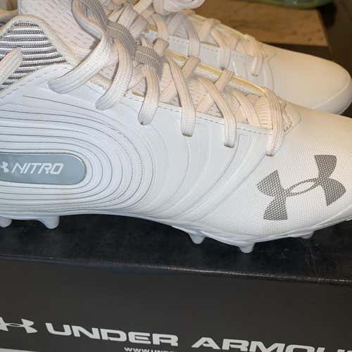 White Men's Molded Cleats High Top