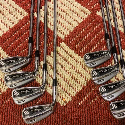 Used Left Handed Extra Stiff Flex Steel Shaft Iron Set