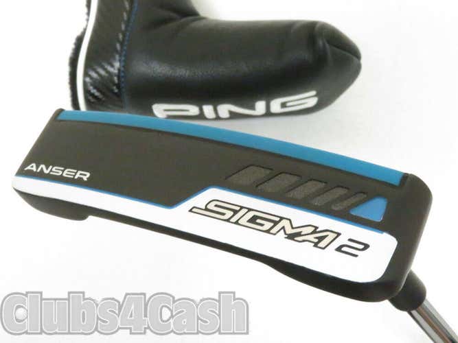 PING Sigma 2 Anser Stealth Putter Black Dot Adjustable +Cover  .. MINT  #39376