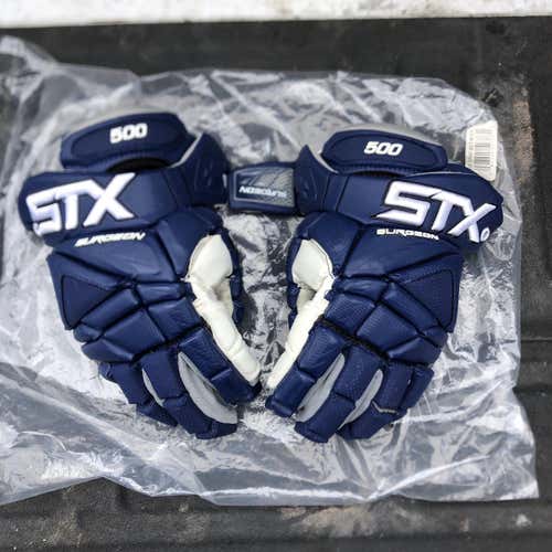 Blue New STX Surgeon 500  Lacrosse Gloves
