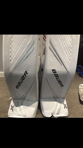 White New 32" Bauer Vapor 2X Pro Goalie Leg Pads