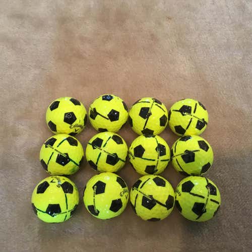 Yellow Used Callaway Chrome Soft 24 Pack Balls