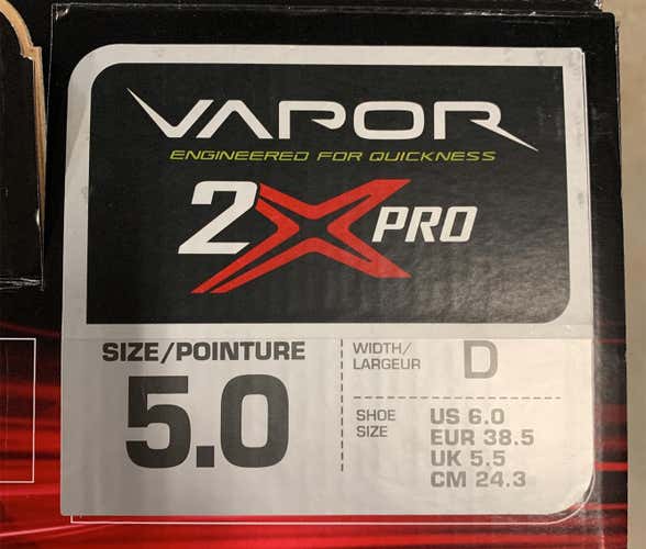 New Bauer Vapor 2X Pro D&R (Regular) Size 5 Hockey Skates