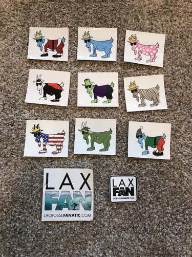 Brand New Goat/ Lax Fan Sticker Pack