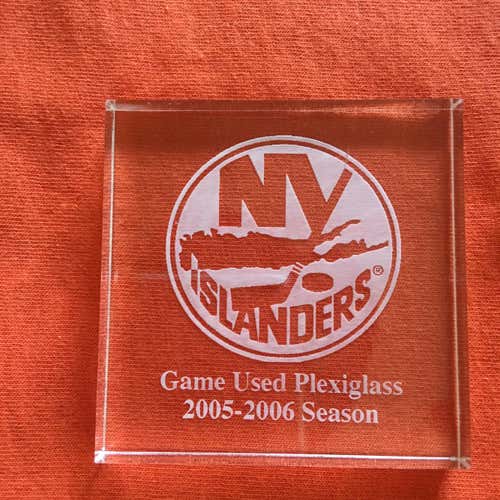 Game Used Plexiglass from the 2005-2006 NHL New York Islanders Season