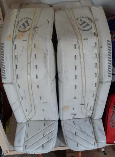 White Used Senior 36" Warrior Ritual G2 Goalie Leg Pads