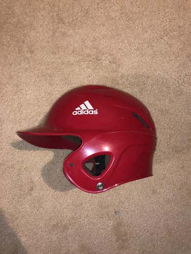 Red Used 7 3/8 Adidas Batting Helmet
