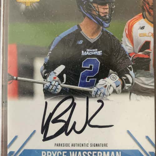2019 Parkside MLL Bryce Wasserman Autograph